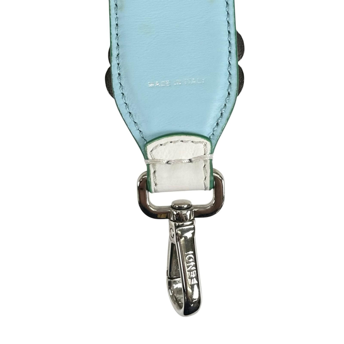 Fendi Shoulder Strap Leather White Multicolor Light Blue Silver — view 5