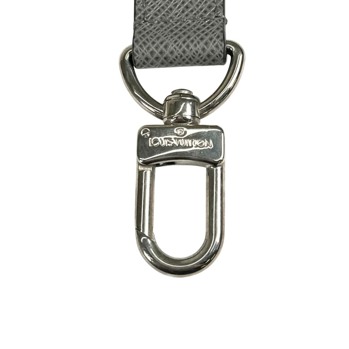 Louis Vuitton Shoulder Strap Leather Gray Silver — view 5