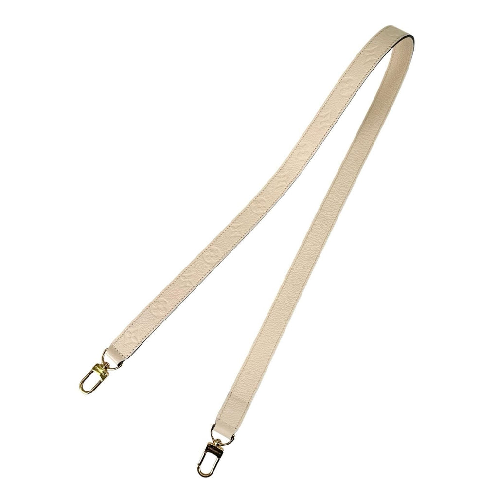 Louis Vuitton Shoulder Strap Leather Ivory Gold — view 2