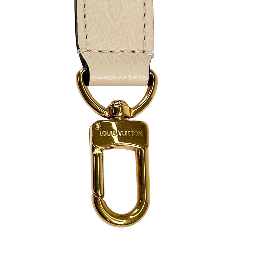 Louis Vuitton Shoulder Strap Leather Ivory Gold — view 5
