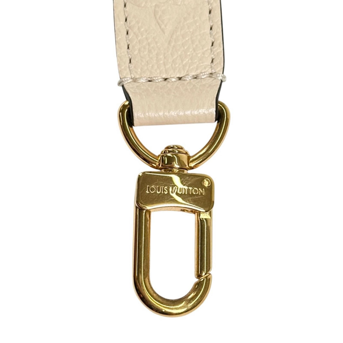 Louis Vuitton Shoulder Strap Leather Ivory Gold — view 6