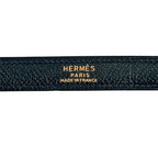 Hermes Shoulder Strap Leather Blue Gold — view 3