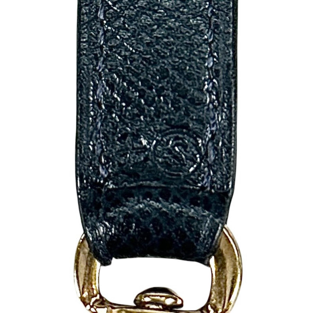 Hermes Shoulder Strap Leather Blue Gold — view 4