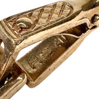 Hermes Shoulder Strap Leather Blue Gold — view 7