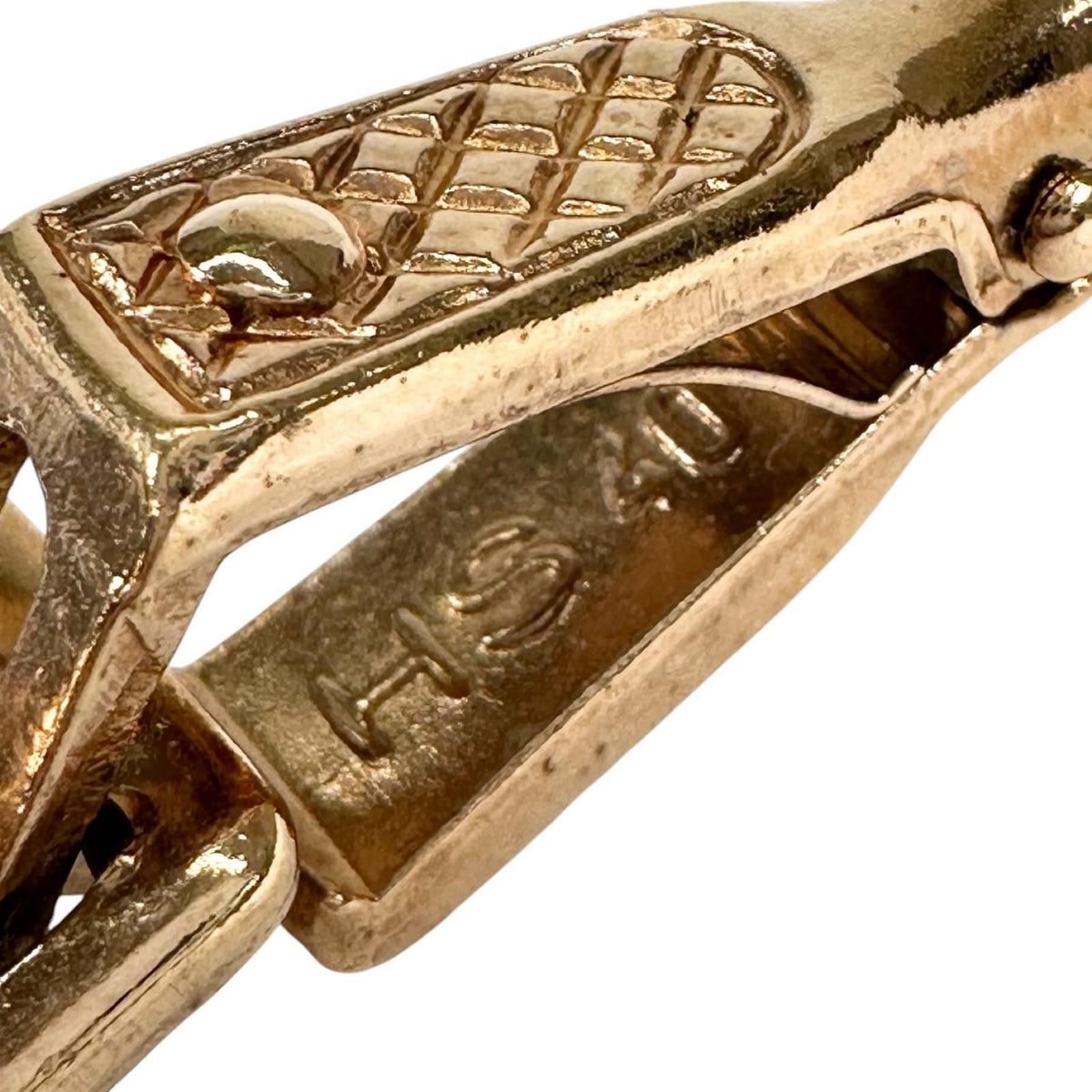 Hermes Shoulder Strap Leather Blue Gold — view 7