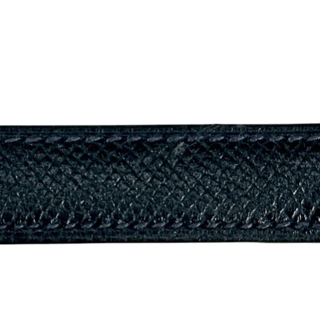 Hermes Shoulder Strap Leather Blue Gold — view 8