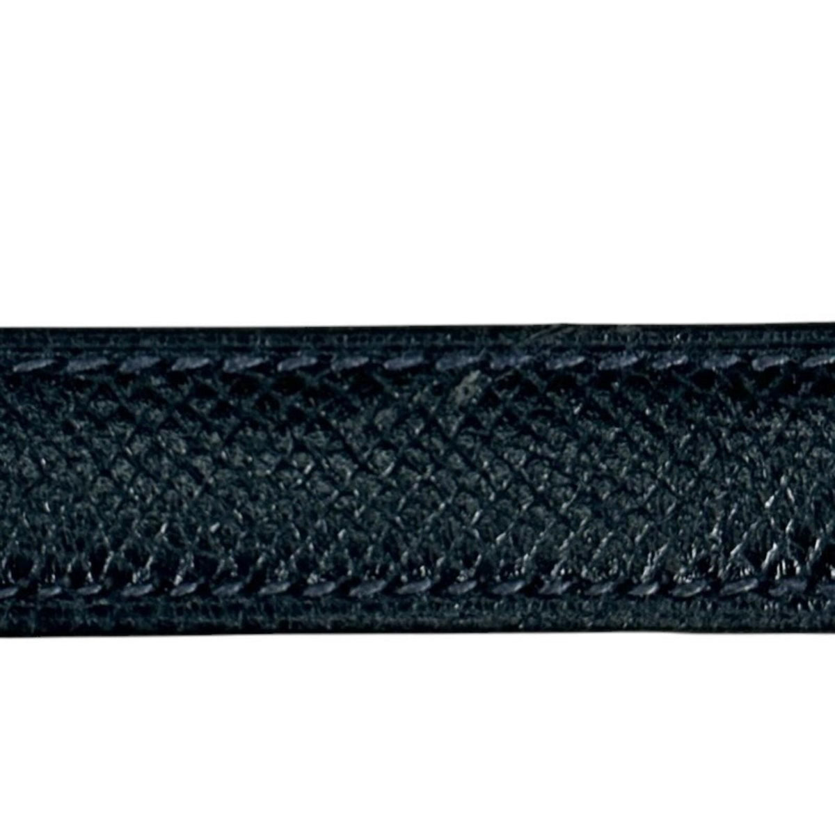 Hermes Shoulder Strap Leather Blue Gold — view 8