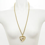 Chanel Necklace CC Logo Gold Heart — view 2