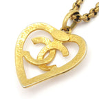 Chanel Necklace CC Logo Gold Heart — view 3