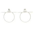 Hermes Earrings Loop MM Silver
