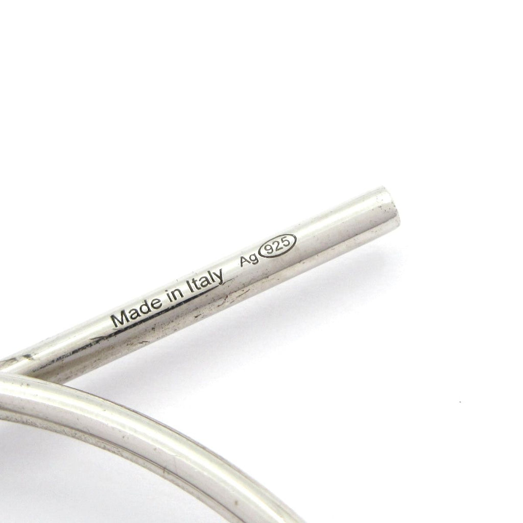 Hermes Earrings Loop MM Silver — view 6