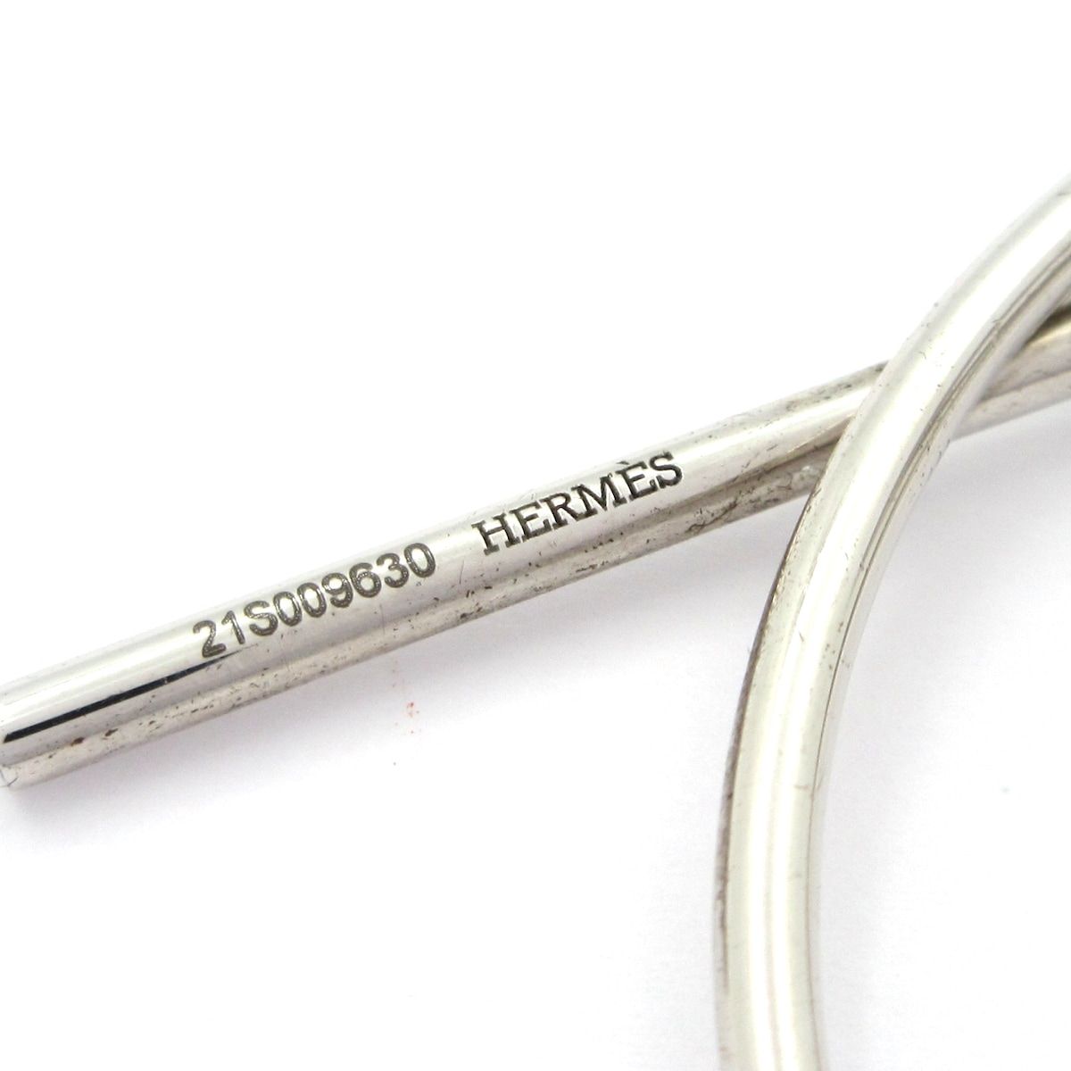 Hermes Earrings Loop MM Silver — view 5