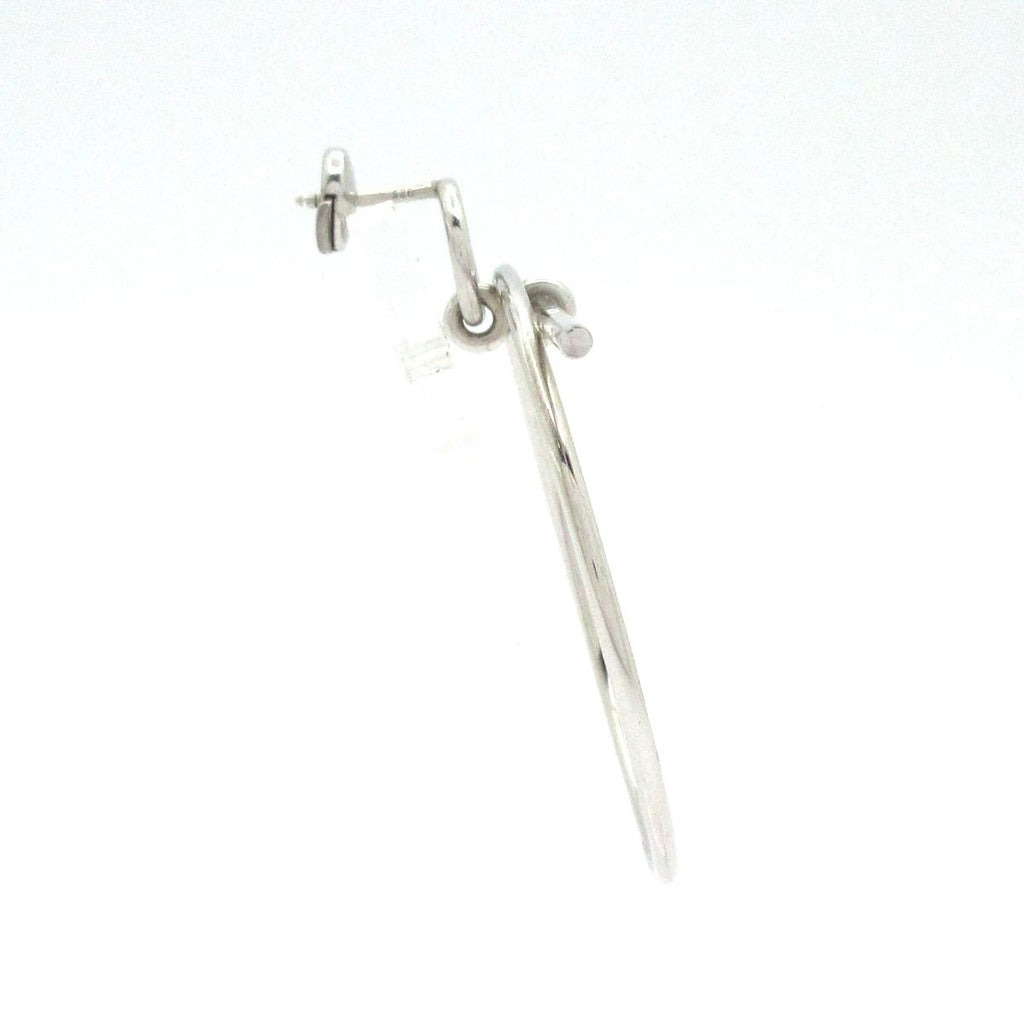 Hermes Earrings Loop MM Silver — view 2
