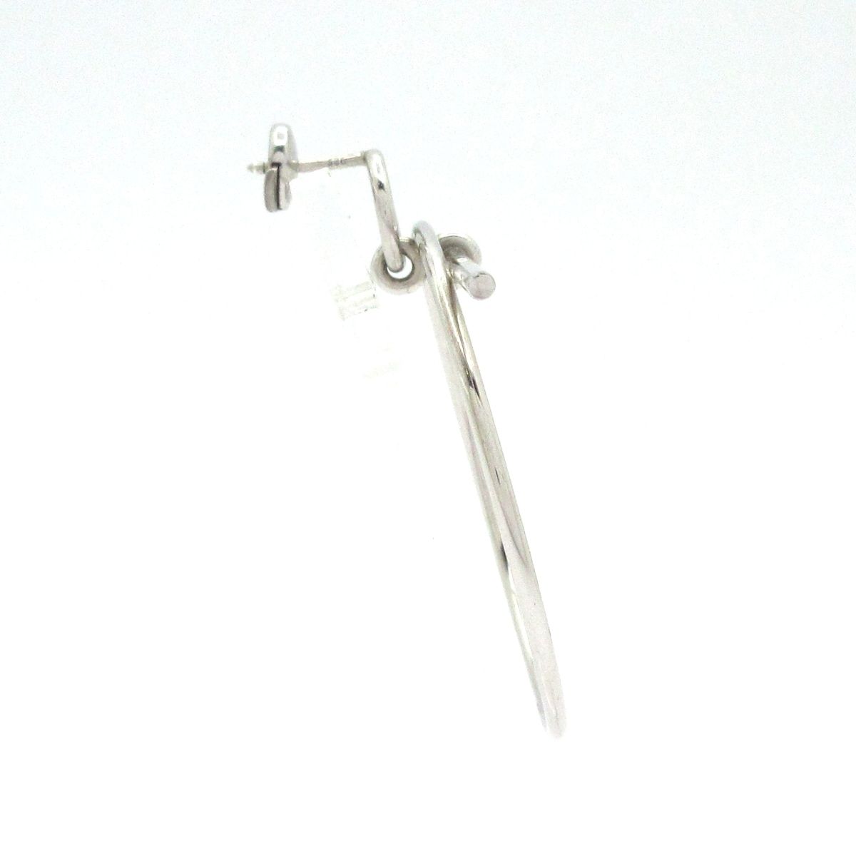 Hermes Earrings Loop MM Silver — view 2