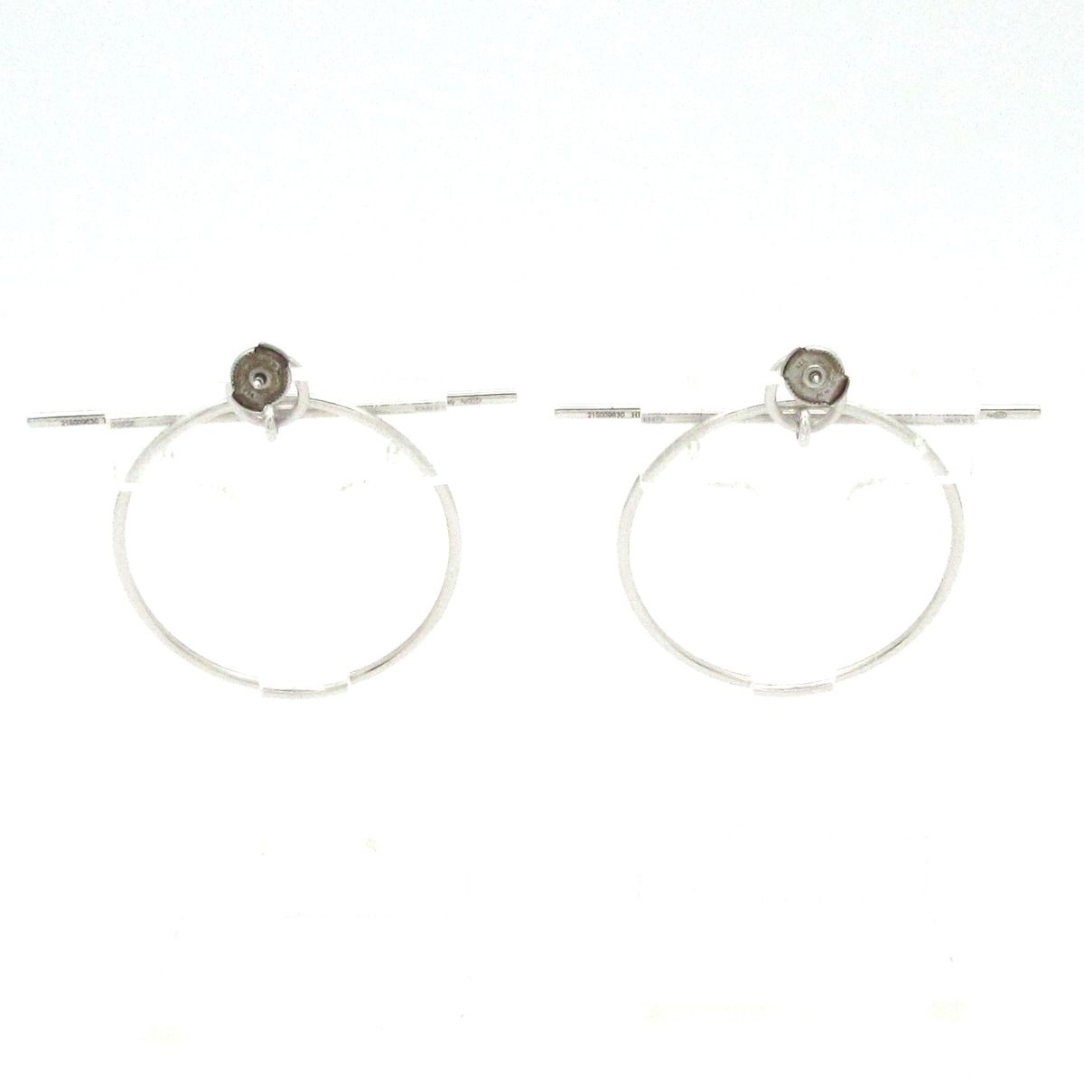 Hermes Earrings Loop MM Silver — view 3