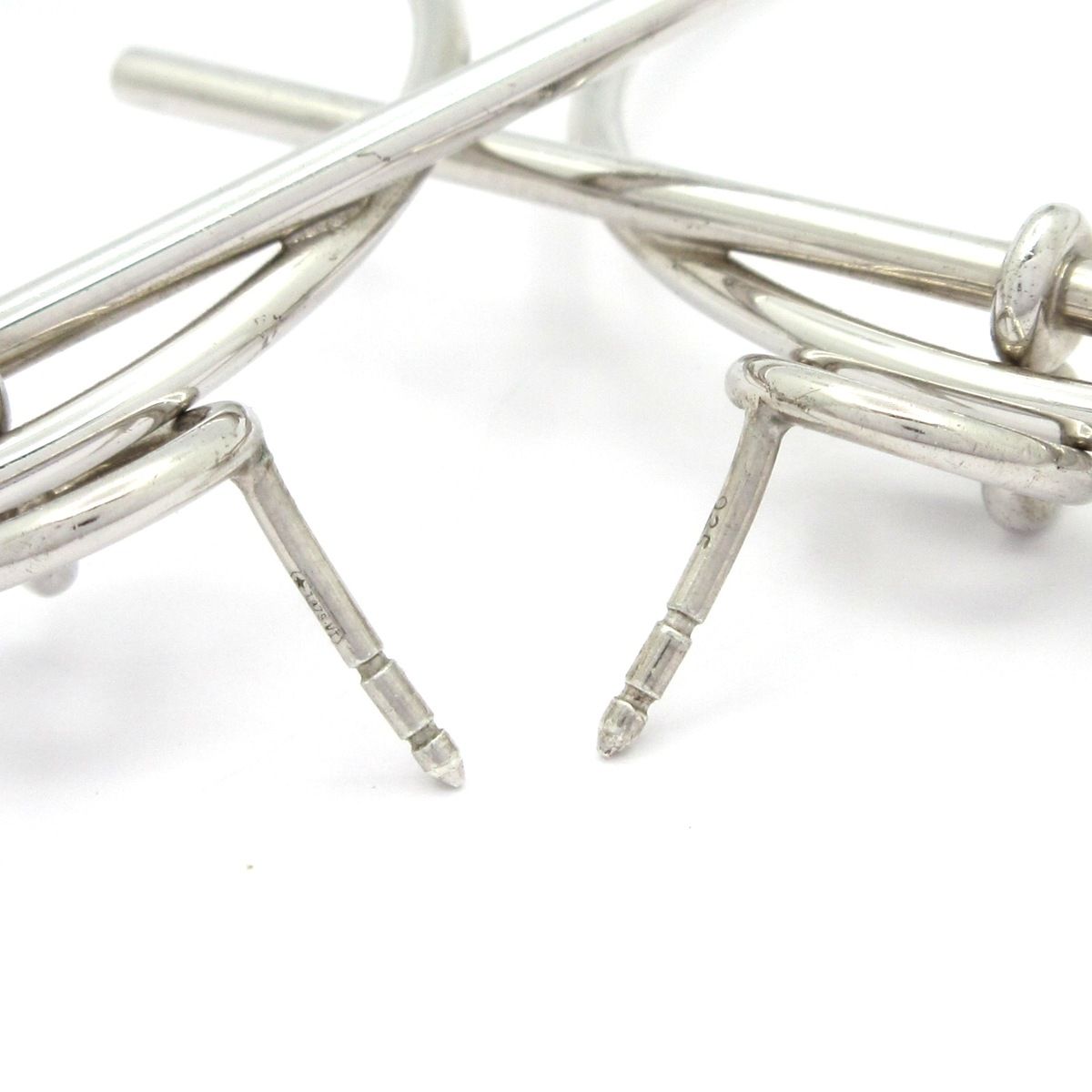 Hermes Earrings Loop MM Silver — view 4