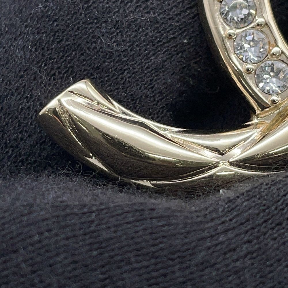 Chanel Necklace CC Logo Metal Rhinestone — view 8
