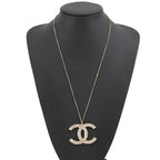 Chanel Necklace CC Logo Metal Rhinestone — view 4