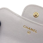 Chanel Chain Shoulder Bag Mini Quilted CC Logo Top Handle Lambskin — view 8