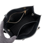 Prada Handbag Embossed Logo Saffiano Leather 2-Way Black — view 6