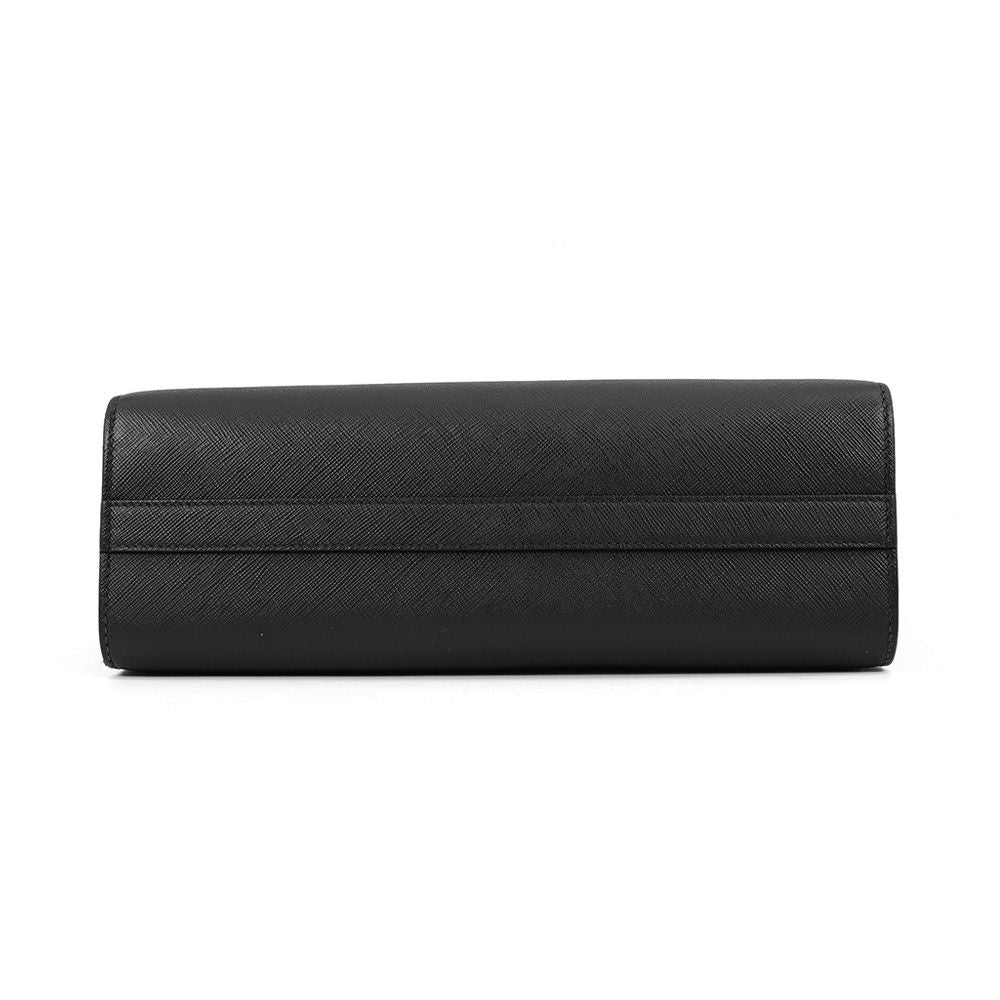 Prada Handbag Embossed Logo Saffiano Leather 2-Way Black — view 3