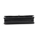 Chanel Chain Wallet Quilted CC Logo Caviar Leather Black Shoulder Bag — view 3