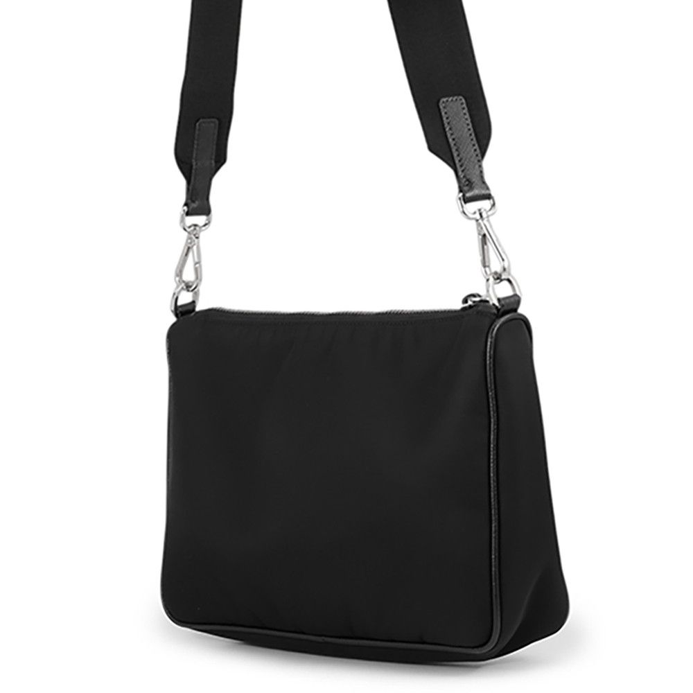 Prada Shoulder Bag Re-Nylon Saffiano Leather Nylon Crossbody Black — view 2
