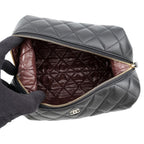 Chanel Pouch Quilted Zip Caviar Leather Case Black — view 4