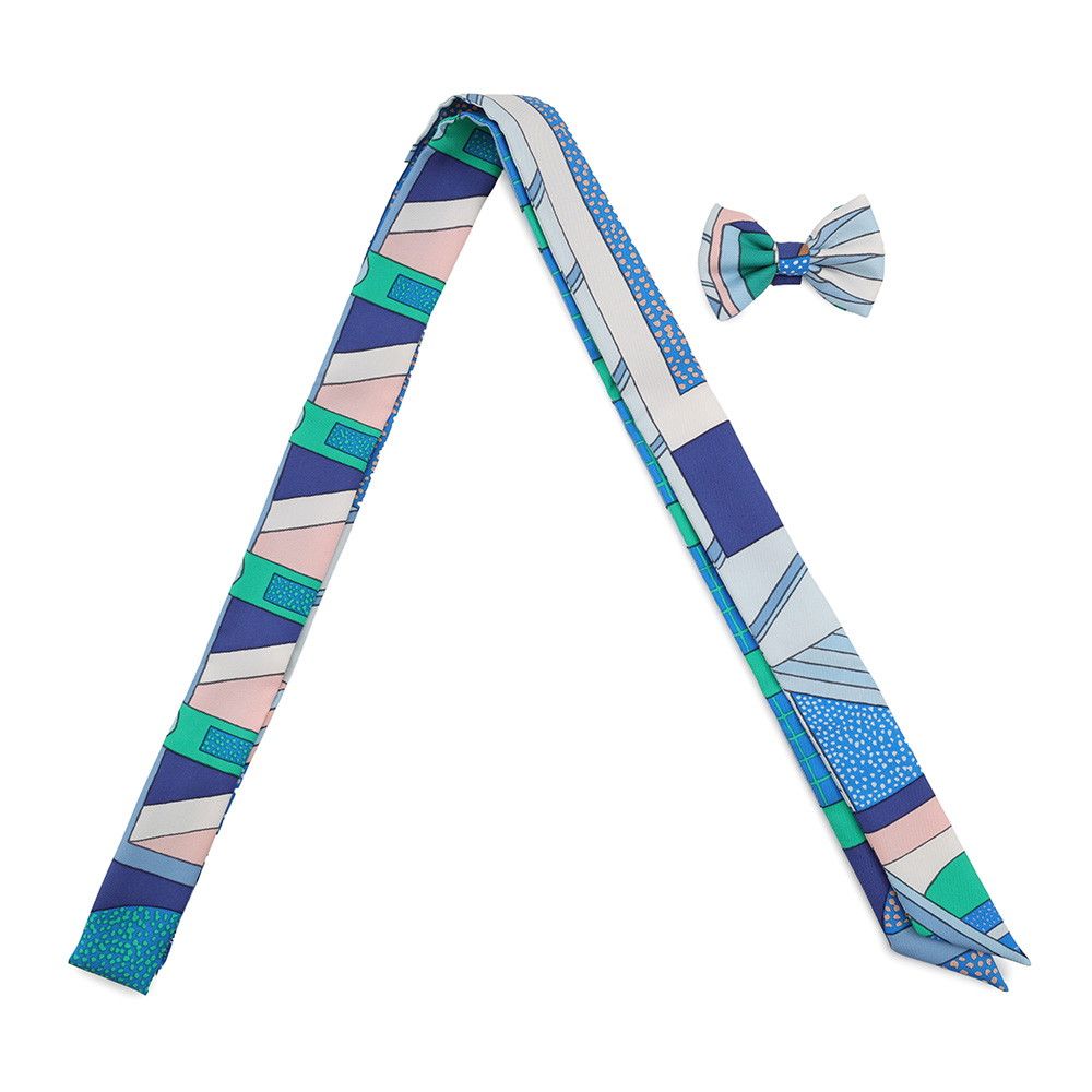 Hermes Scarf Long Twilly with Ribbon Silk