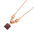 Hermes Necklace Disco Faubourg Bordeaux Pink Gold Swift