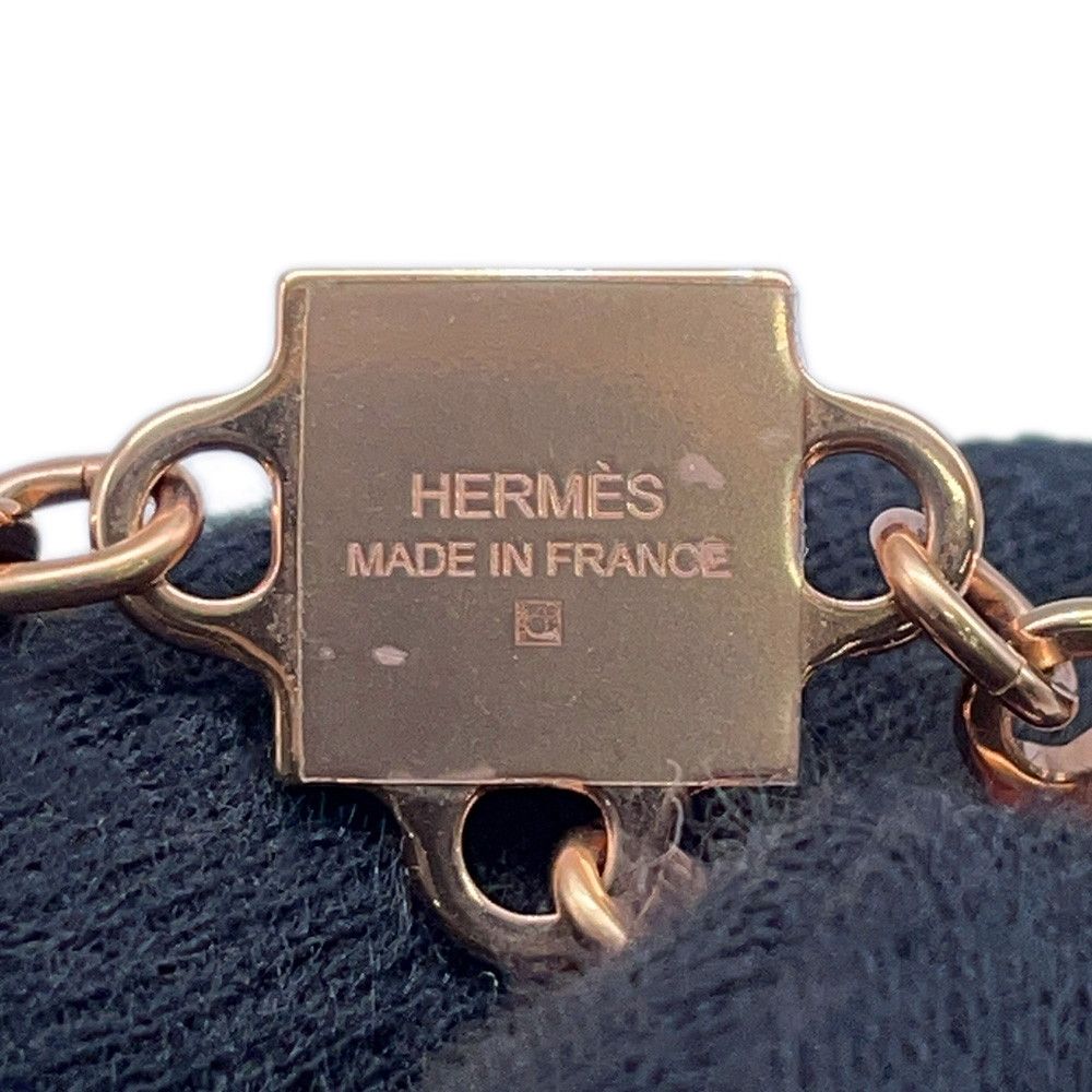 Hermes Necklace Disco Faubourg Bordeaux Pink Gold Swift — view 7