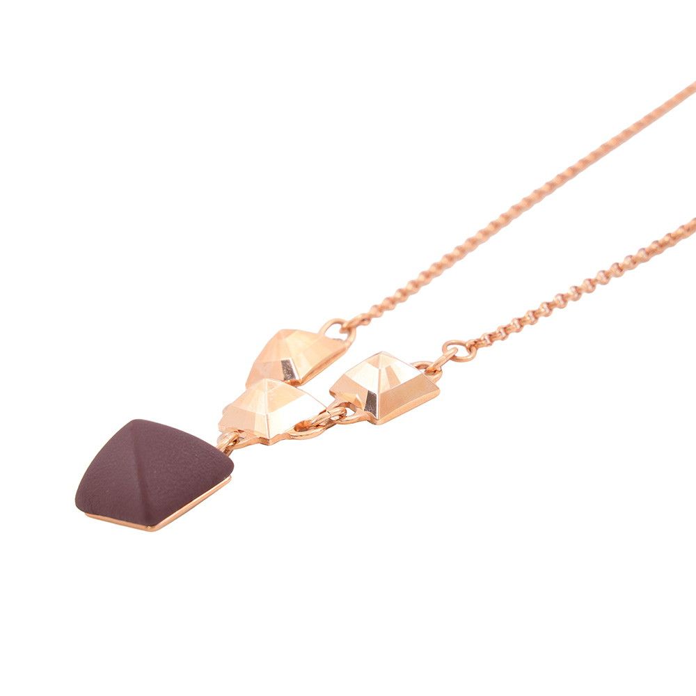 Hermes Necklace Disco Faubourg Bordeaux Pink Gold Swift — view 2