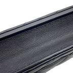 Chanel Pearl Chain Wallet Quilted CC Logo Lambskin Black Shoulder Bag — view 7