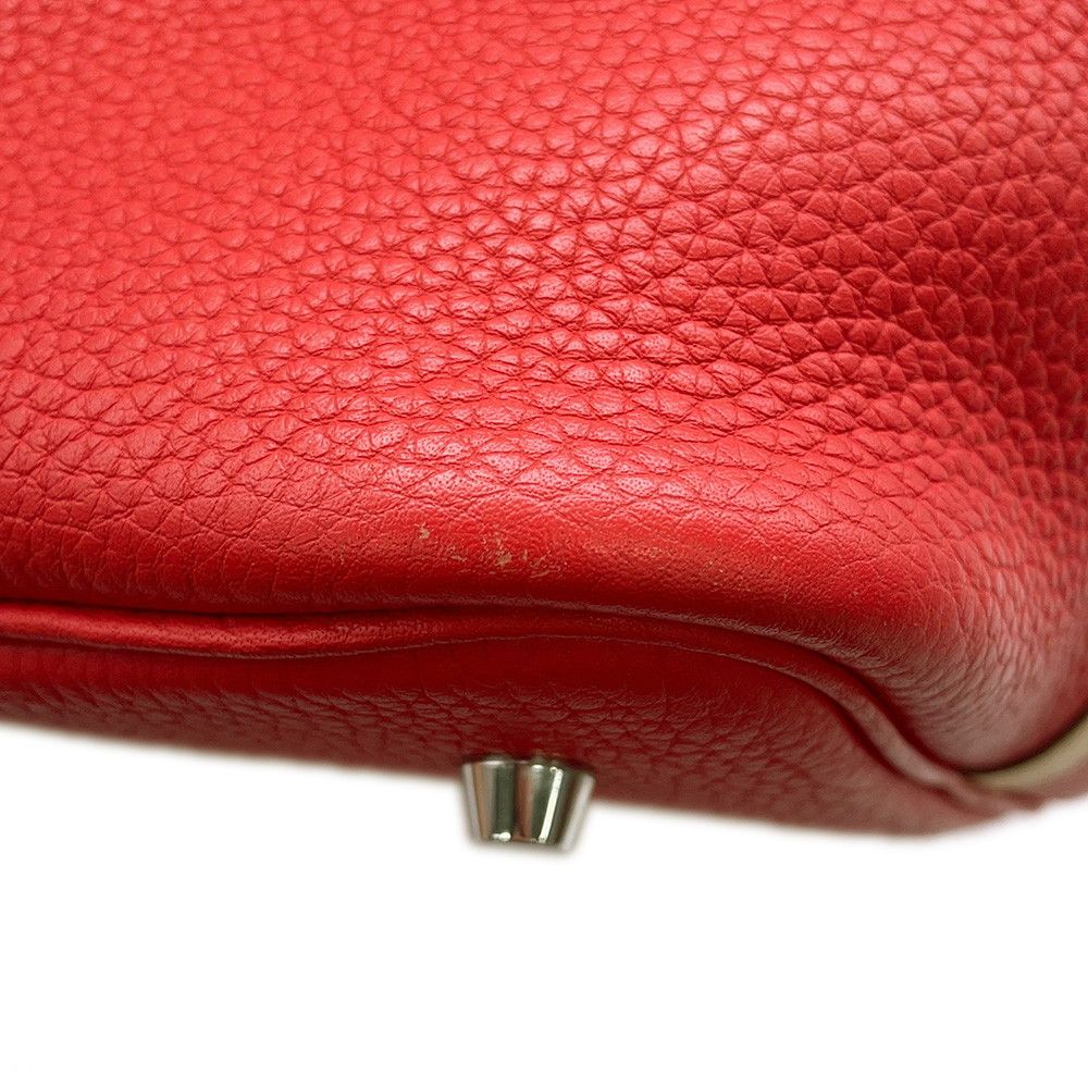 Hermes Picotin Lock PM Touch Rouge Tomato Rose Eglantine Silver Taurillon — view 7