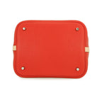 Hermes Picotin Lock PM Touch Rouge Tomato Rose Eglantine Silver Taurillon — view 3