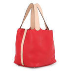 Hermes Picotin Lock PM Touch Rouge Tomato Rose Eglantine Silver Taurillon — view 2