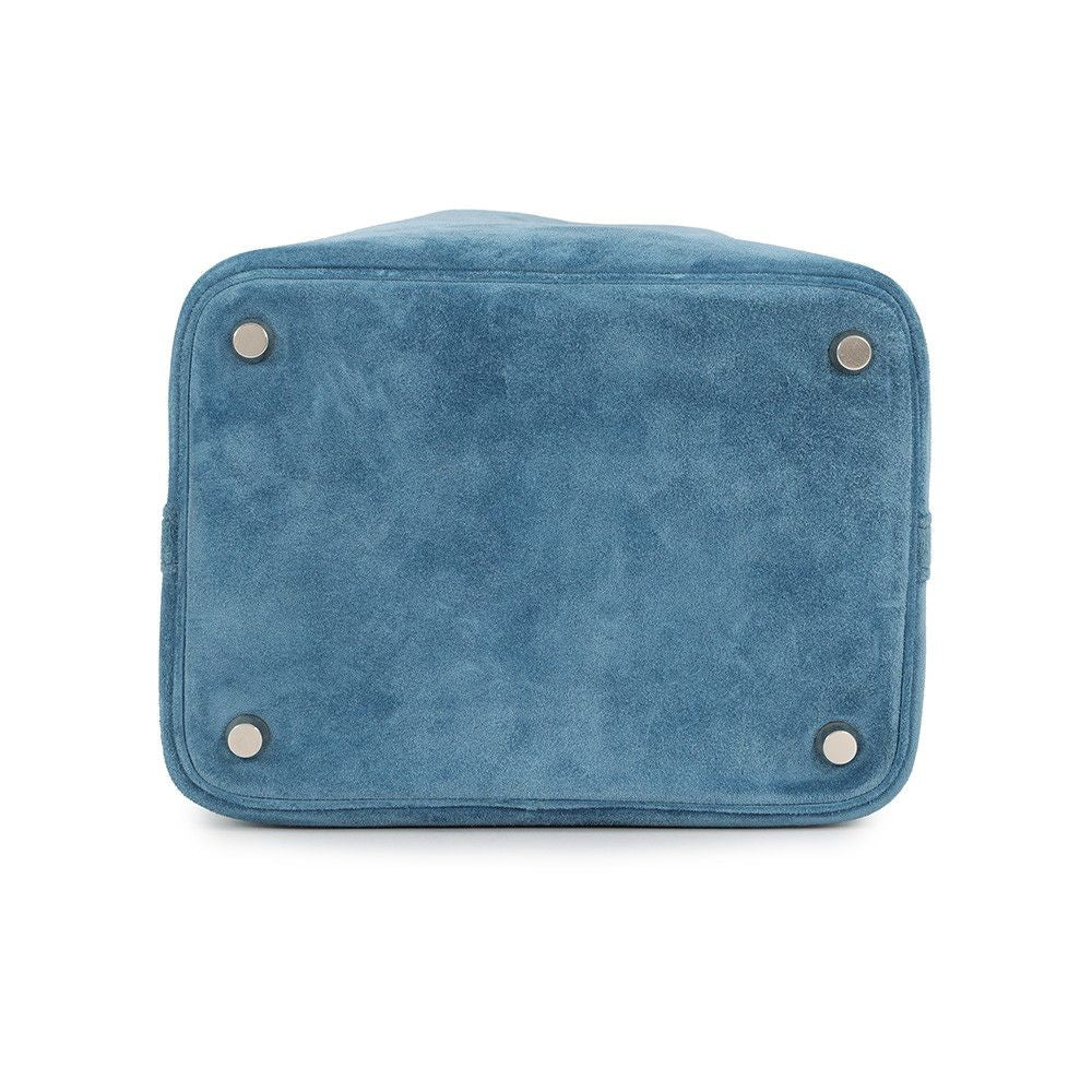Hermes Handbag Picotin PM Blue Thalassa Silver Dobris Swift — view 3