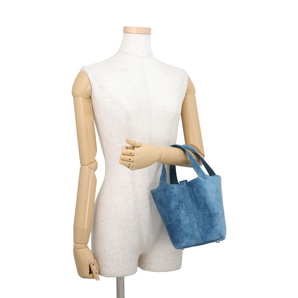 Hermes Handbag Picotin PM Blue Thalassa Silver Dobris Swift — view 4