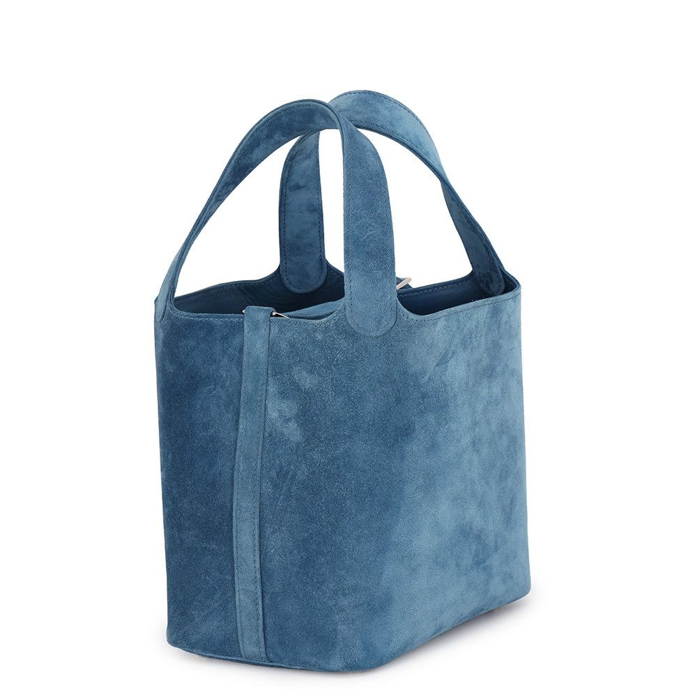 Hermes Handbag Picotin PM Blue Thalassa Silver Dobris Swift — view 2
