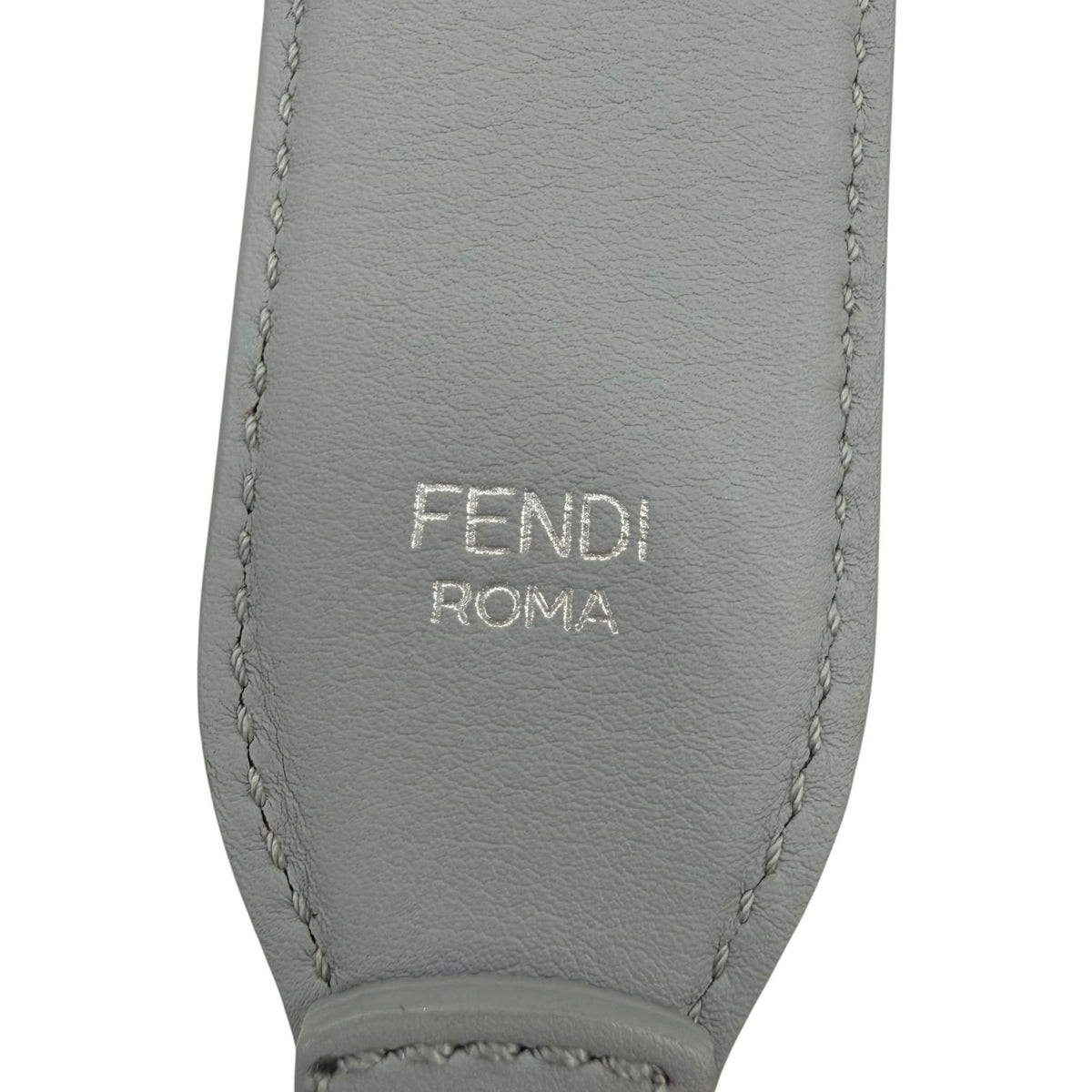 Fendi Strap You Shoulder Leather Logo Gray Silver — view 7