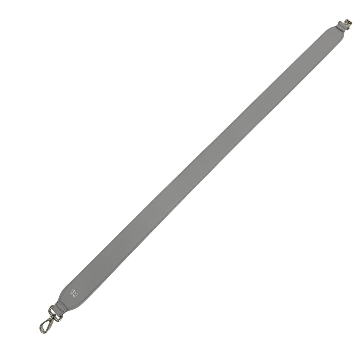 Fendi Strap You Shoulder Leather Logo Gray Silver — view 4