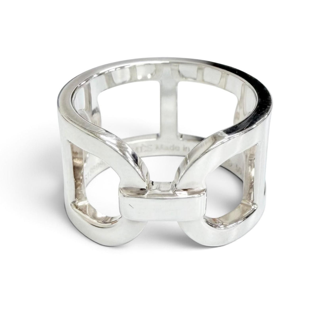 Hermes Ever Chaine D'ancre Ring Silver