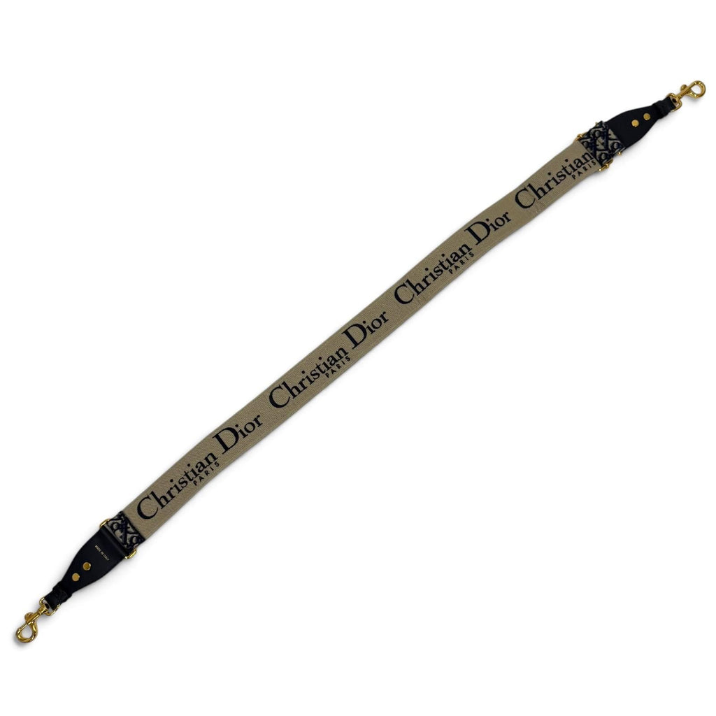 Dior S ZQ Oblique Embroidery Shoulder Strap Canvas Leather — view 4
