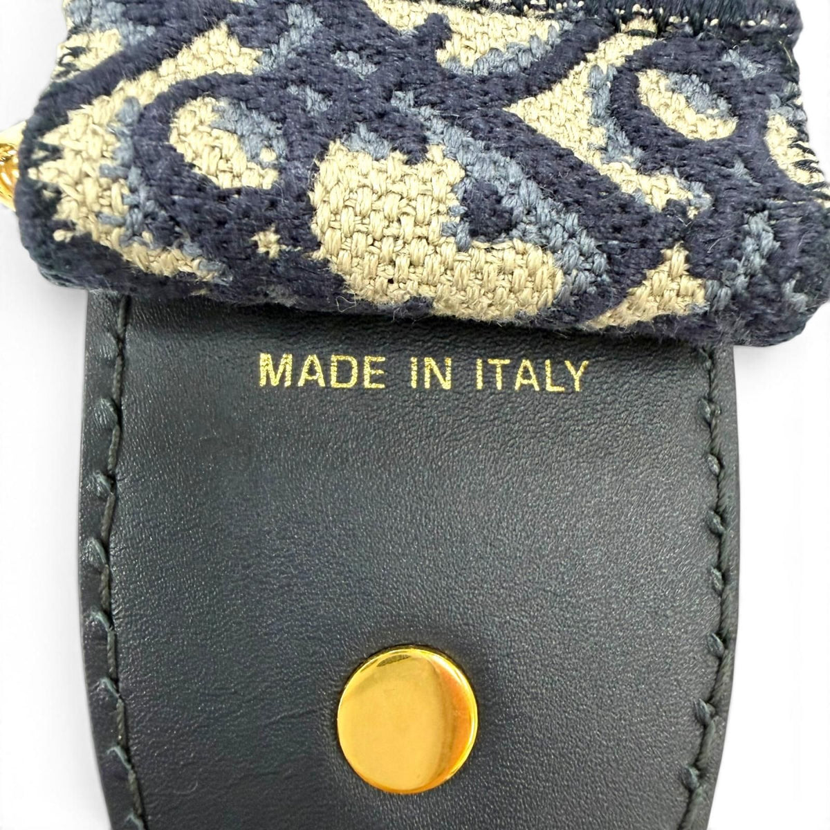 Dior S ZQ Oblique Embroidery Shoulder Strap Canvas Leather — view 8