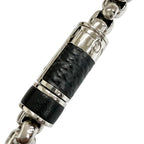 Louis Vuitton Chain Monogram Eclipse Bracelet Silver Black — view 5
