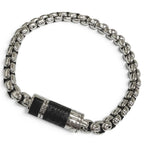 Louis Vuitton Chain Monogram Eclipse Bracelet Silver Black