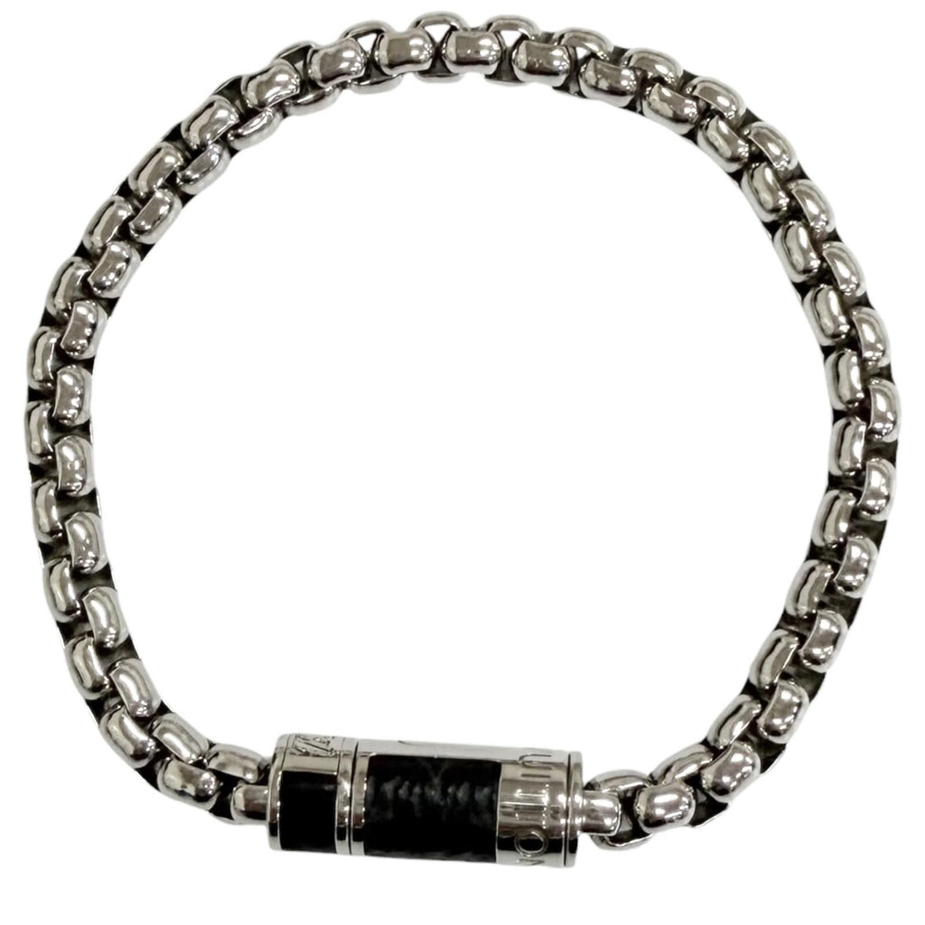 Louis Vuitton Chain Monogram Eclipse Bracelet Silver Black — view 3