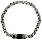 Louis Vuitton Chain Monogram Eclipse Bracelet Silver Black — view 3