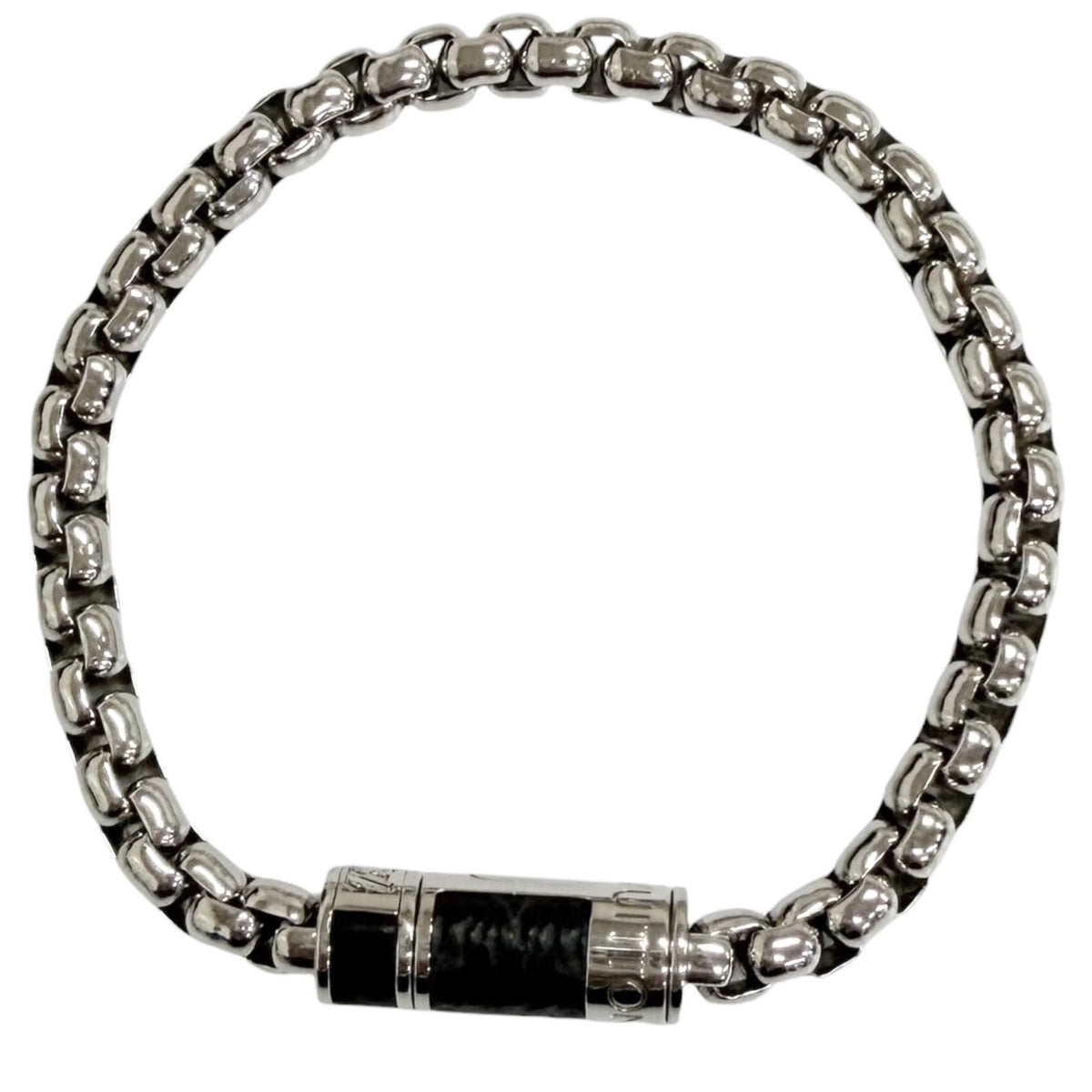 Louis Vuitton Chain Monogram Eclipse Bracelet Silver Black — view 3
