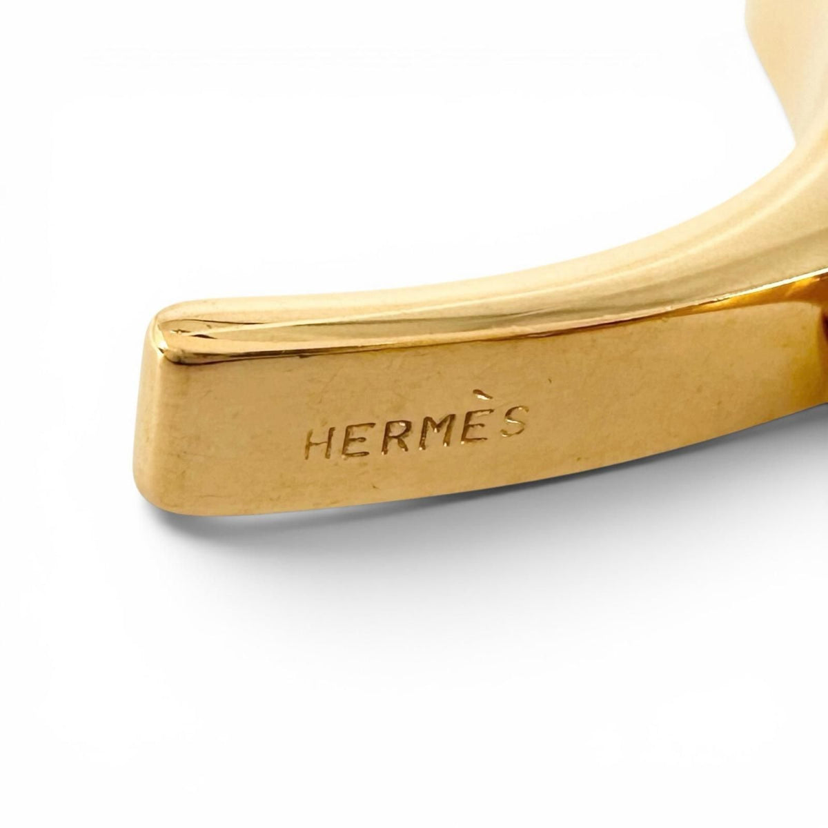 Hermes Filou H Logo Glove Holder Strap Gold Gloves — view 6